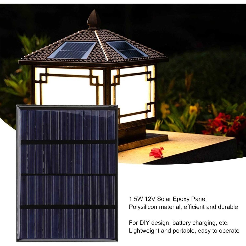 Mini Solar Panel DIY 12V 1.5W Mini Solar Panel for Smartphone Powerbank 5V 1.1W 220MA / Panel Solar 