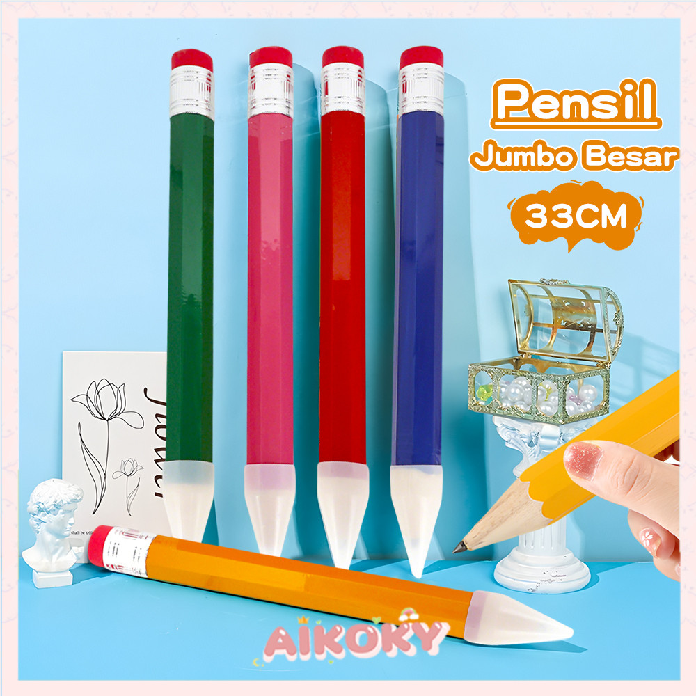 

AIKOKY Pensil Jumbo Besar Mainan Pencil Pensil Raksasa 33CM
