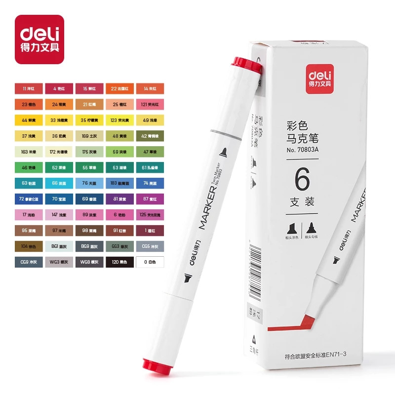

DELI SKETCH MARKER SATUAN 70803A / SPIDOL SKETSA 2 IN1