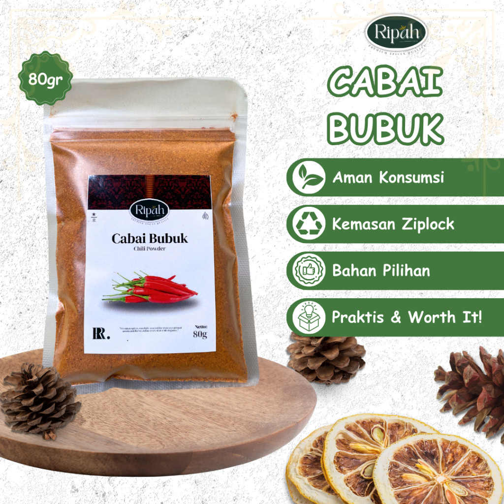 

80gr Cabe Bubuk / Ground Chili / Rempah / Ripah Rempah PREMIUM