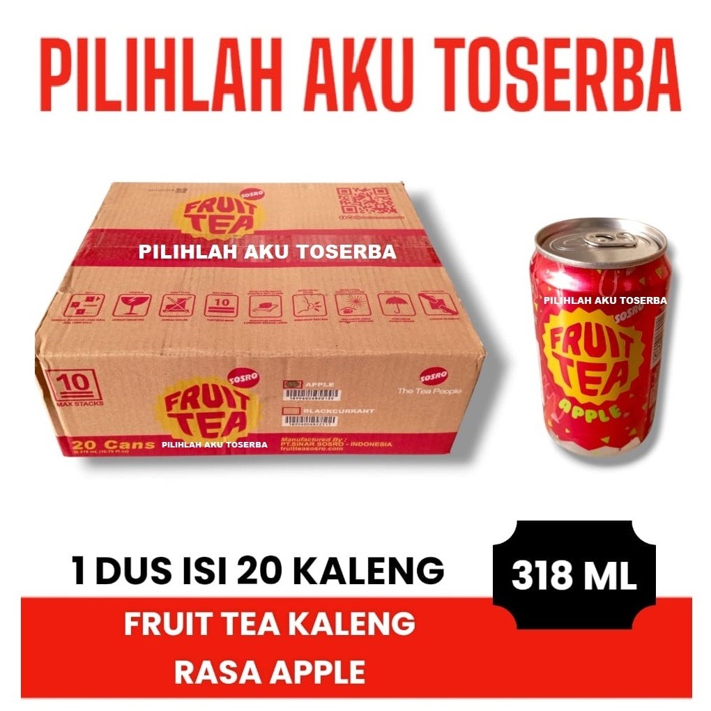 

Fruit Tea Sosro APEL KALENG 318 ml - ( HARGA 1 DUS ISI )