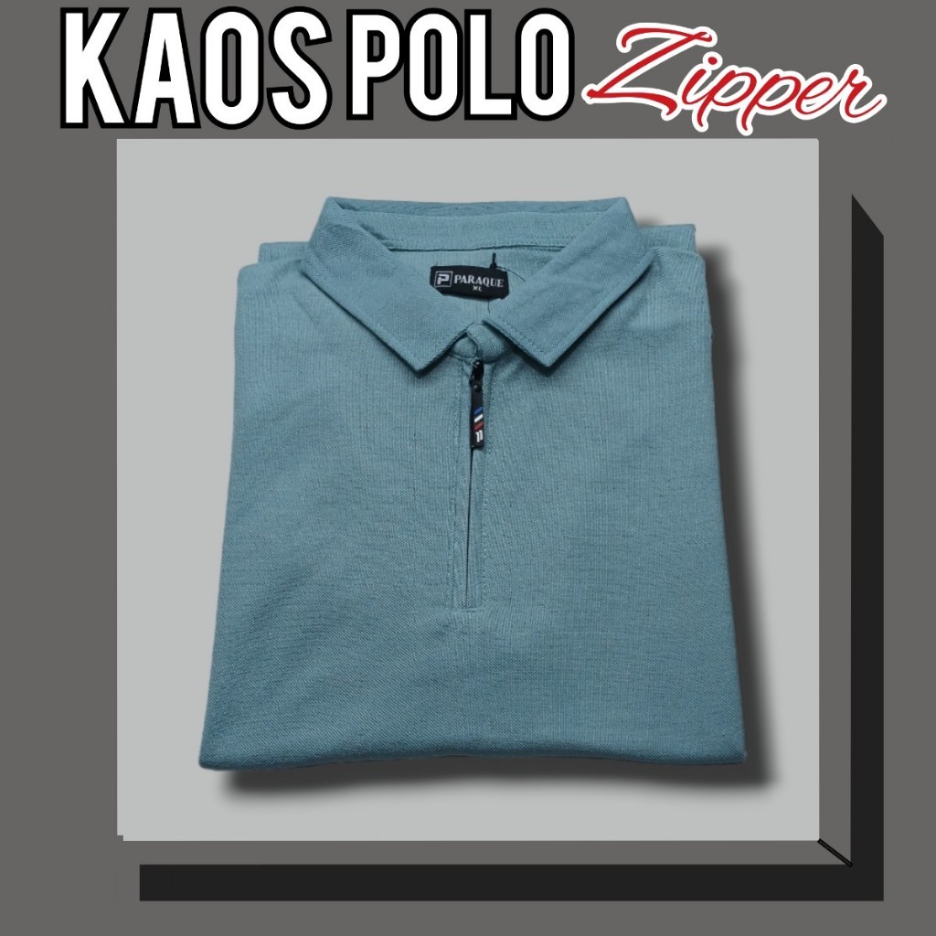 BAHAN PREMIUM / Kaos Kerah Pria Polo Shirt Zipper Polos Lengan Pendek / Kaos Polo Zipper / Kaos Polo