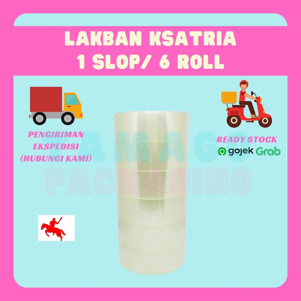 

Lakban OPP Tape / Lakban Bening KSATRIA Tape (1 Slop / 6 Roll)