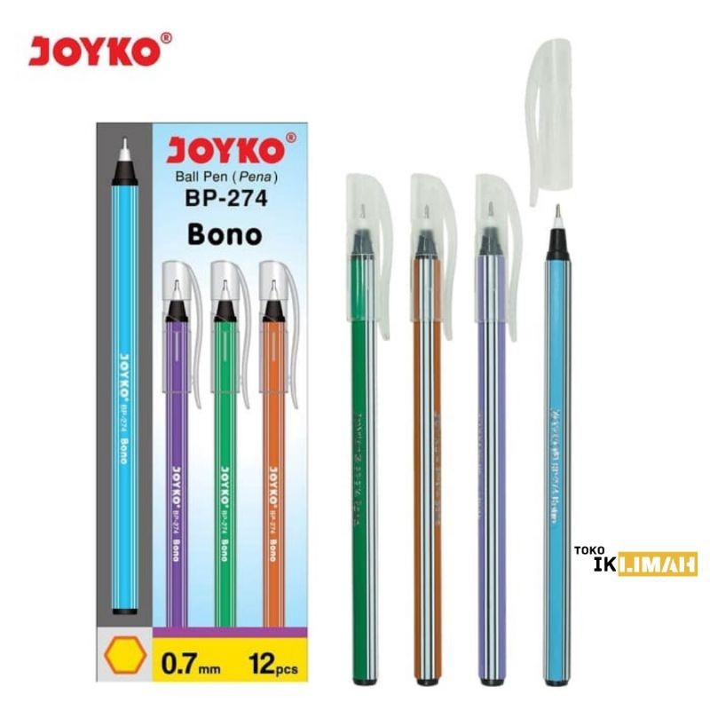 

Pulpen Bono Joyko [BP-274/12 pcs] / Ballpoint Pena Pen [0.7 mm/1 Pack]