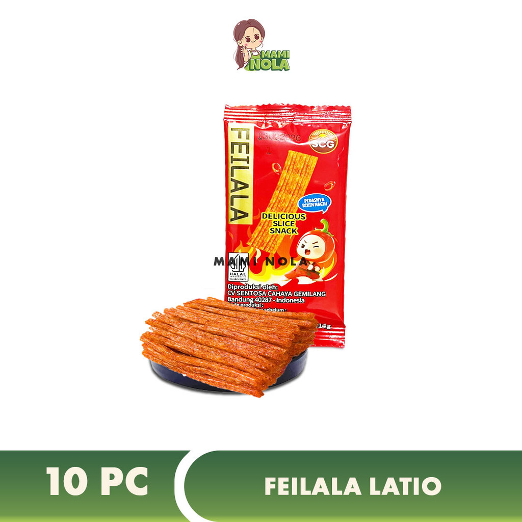 Snack Feilala Lembaran Pedas Manis Latio Lokal Halal 12g x 10 pc