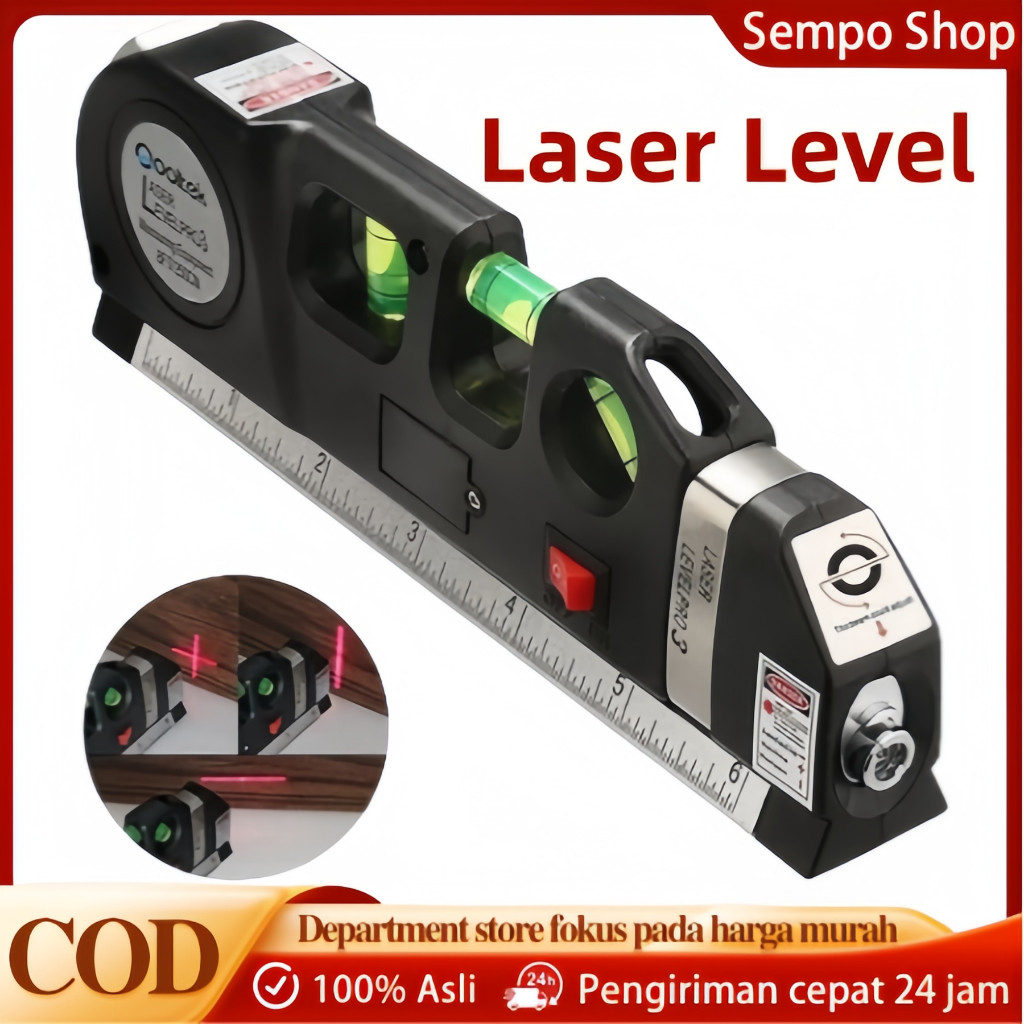 Meteran Laser Alat Pengukur Kemiringan Waterpass Penggaris Laser Tukang Bangunan laser level laser b
