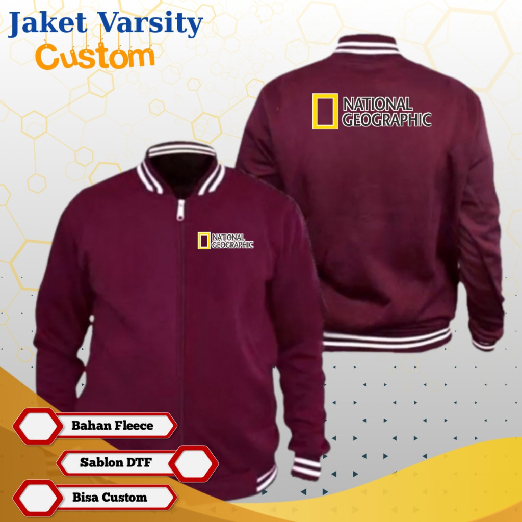 Jaket National Geographic Jaket Varsity Custom