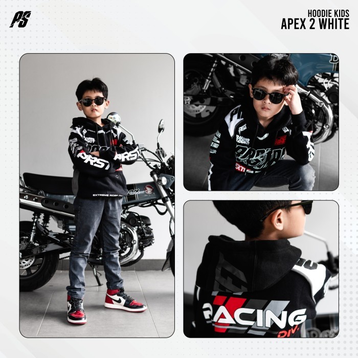 ✨LARIS✨ -Hoodie Motor Prostreet Apex White Kids - XXL