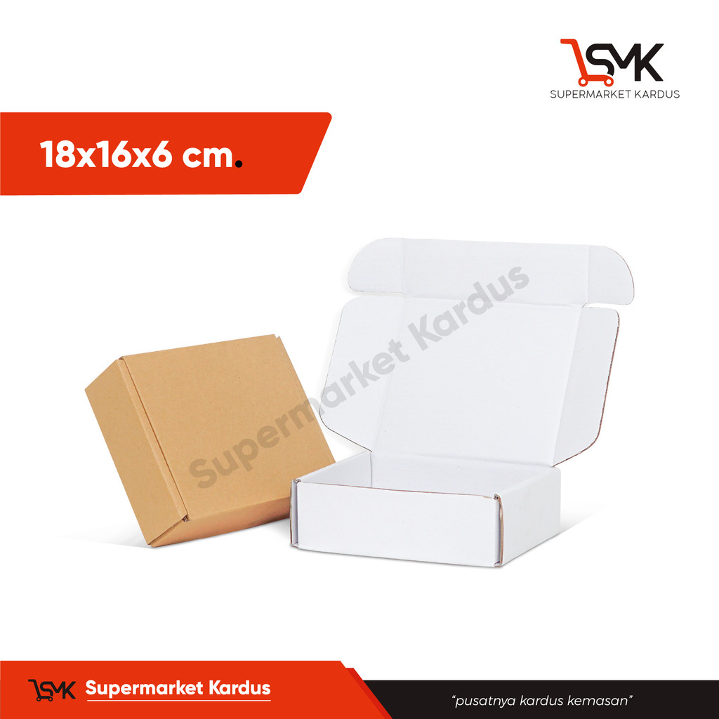 

Box 18x16x6 cm Kardus/kemasan/packing/Hampers/boxhampers/boxhijab/tinggi6