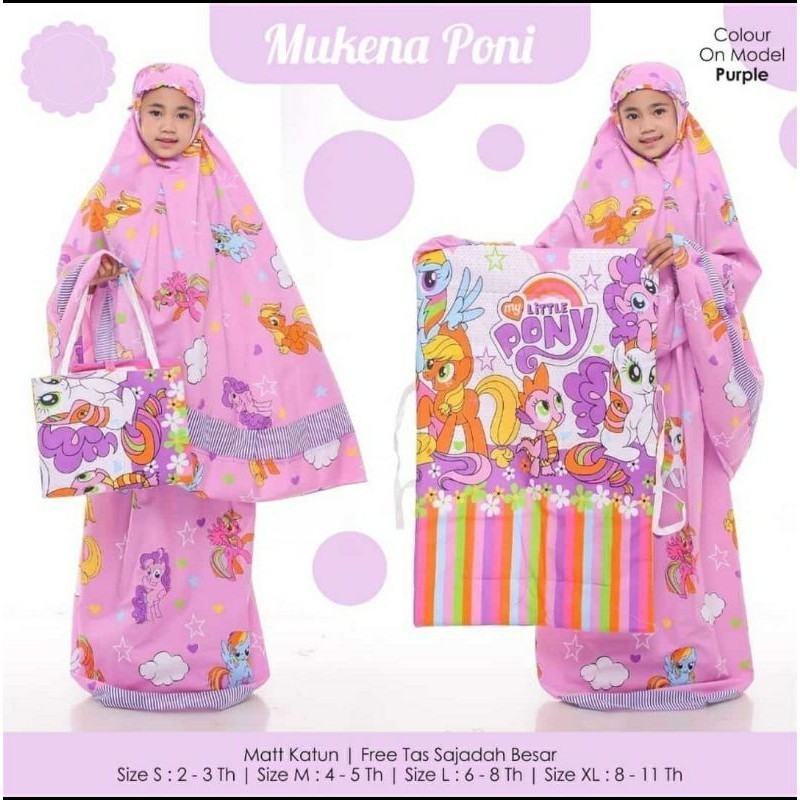 MUKENA KUDAPONY MUKENA ANAK KARAKTER MUKENA  TERLARIS MUKENA COD MUKENA ANAK KARAKTER