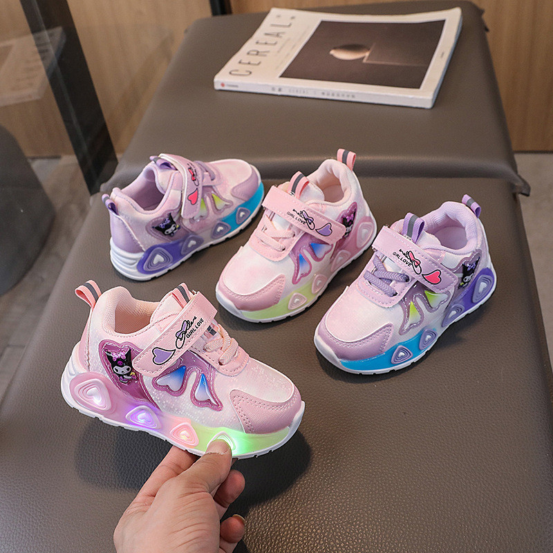 Sepatu Sneakers Led Lampu Anak Perempuan Size 21-30