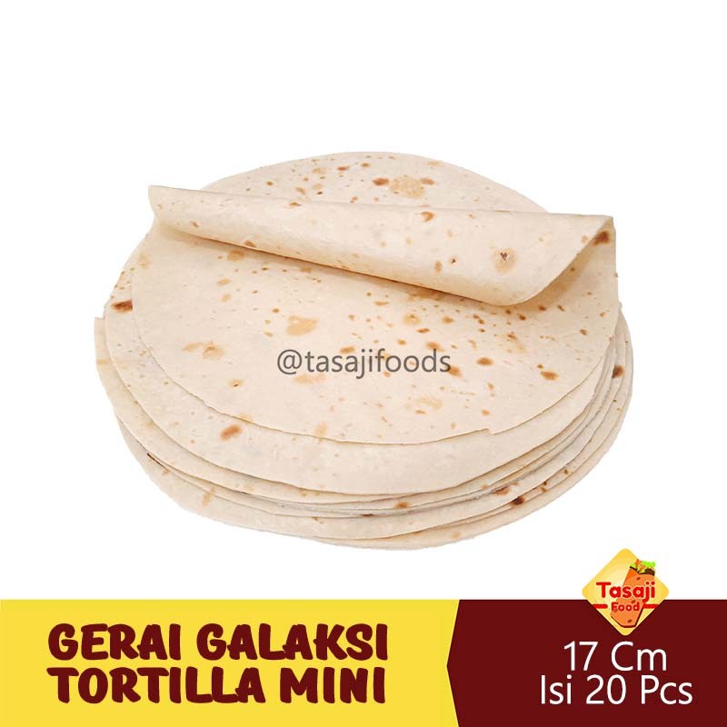 

Gerai Galaksi Tortilla Mini 17 Cm Isi 20 Pcs Kulit Kebab