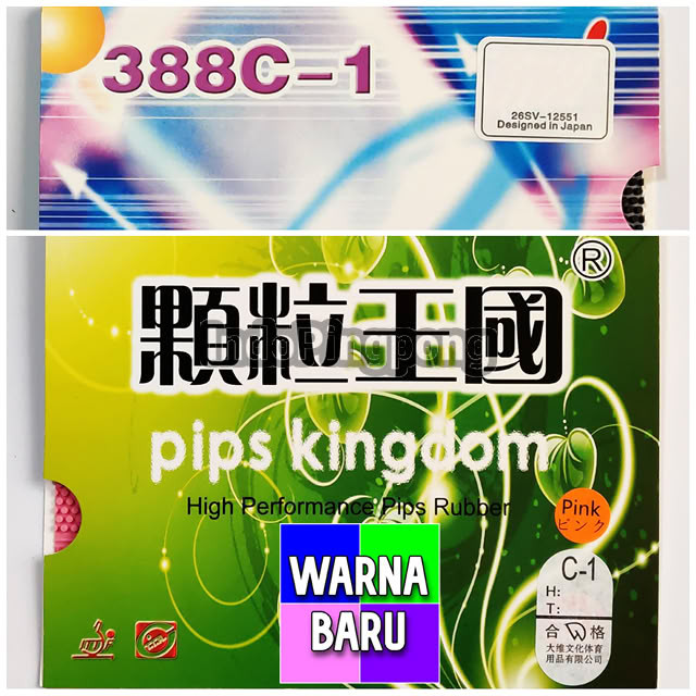 Dawei 388C-1 Color OX 0.5 0.8 1.0 1.2 1.5 1.8 mm Medium Pips Bintik Serang Semi 388C1 388 C1 C Tipis