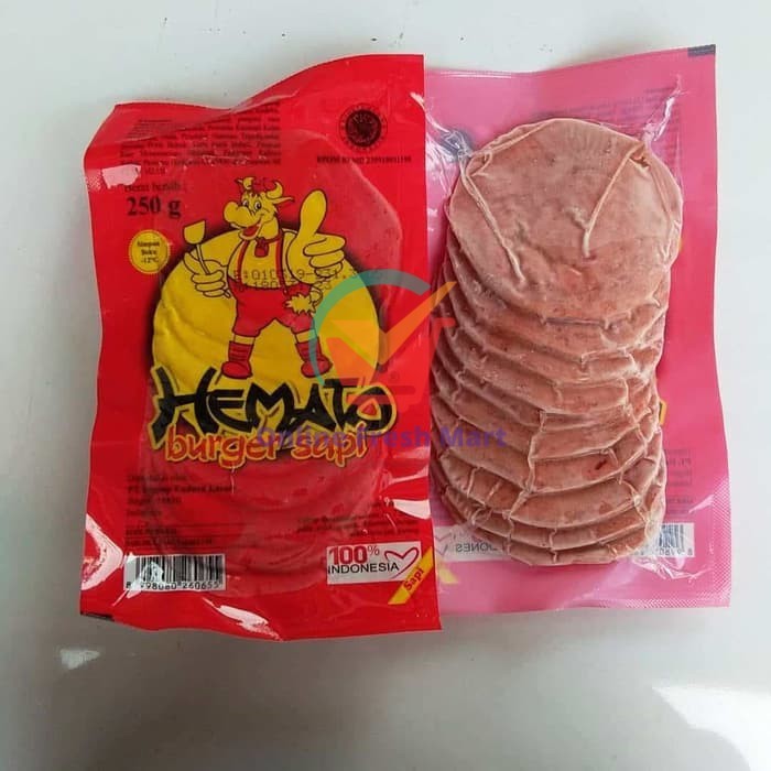 

Hemato Burger Slice Isi 10 (250 gr) Khusus GOSEND & GRABSEND - Online Fresh Mart Denpasar
