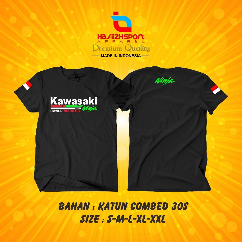 KAOS BAJU KAWASAKI NINJA OWNER INDONESIA BAHAN PREMIUM