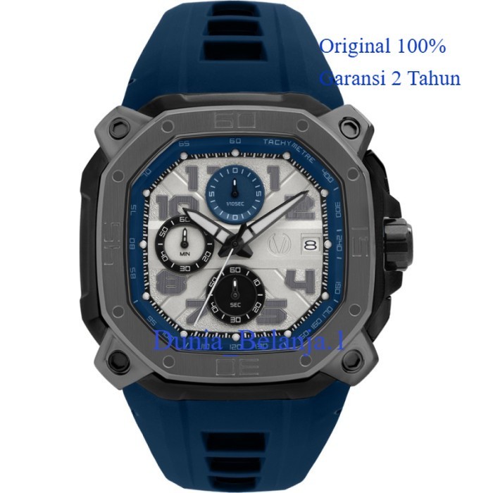 Original 100% Jam Tangan CHRIST VERRA Pria  CV 63033G-36 L-GUN/BLU Garansi Resmi 2 Tahun