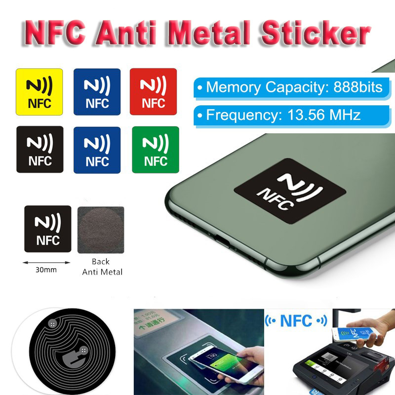 

3/6Pcs NFC 216 Tags NFC Stickers NFC Label RFID adhesive label sticker NFC216 Tag 888 Bytes Memory PET Material Rewritable NFC