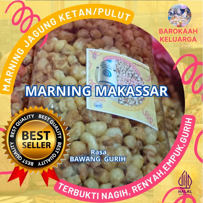 

Marning makassar termurah, rasa gurih asin bawang (500gr),renyah dan asli original