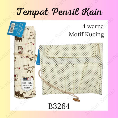 

Tempat Pensil Kain Motif Kucing