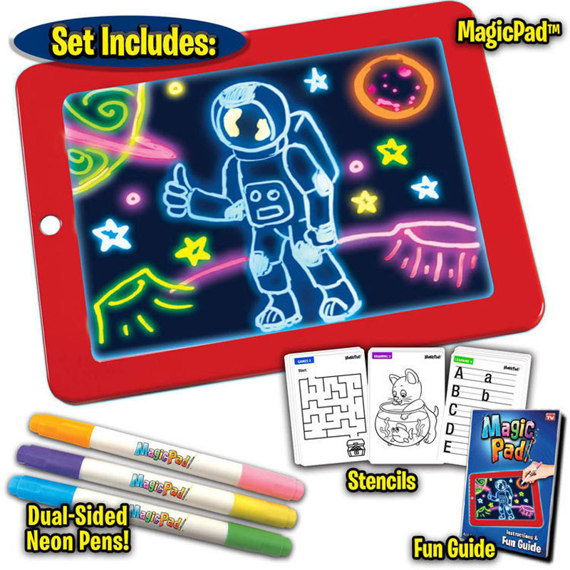 

3D Magic Drawing Pad Children's Fluorescent Drawing Pad Puzzle Luminous Magical Graffiti Writing Pad 3D Luminous Drawing Pad
