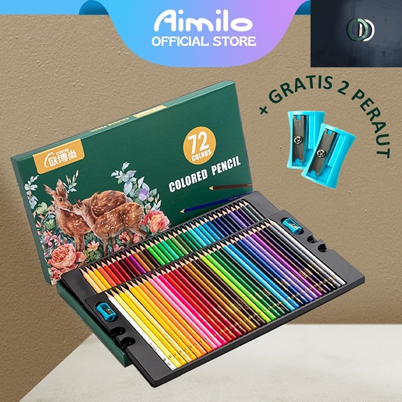 

HOT SALE!! / [READY] Aimilo High Grade Oil Pencil Color Pensil Warna Minyak 48/72/120 Warna