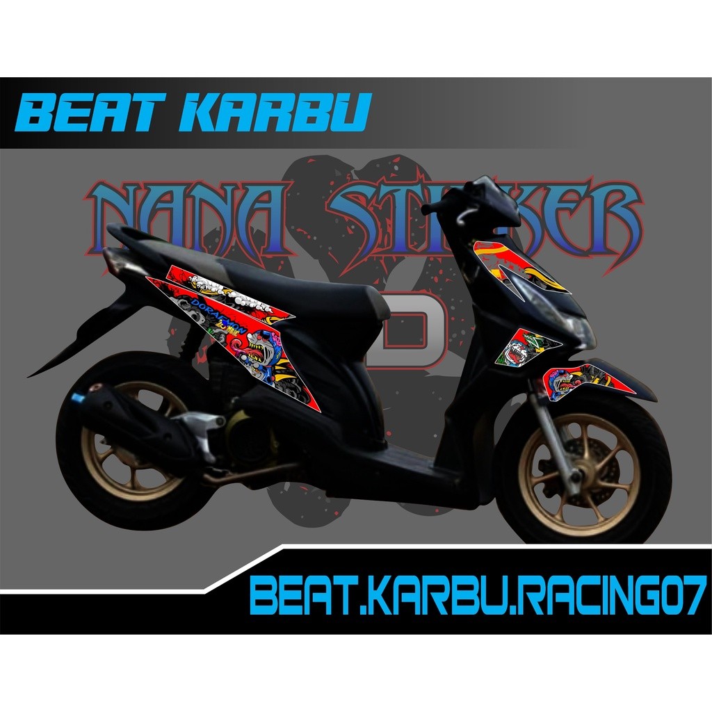 Striping Beat Karbu 2008-2012 Variasi Sticker Stiker Skotlet Motor Scotlite BEAT CODE 07