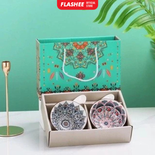 

Flashee Mangkok Set Premium Peralatan Makan Hampers Mangkok Set Keramik Souvenir Mangkok