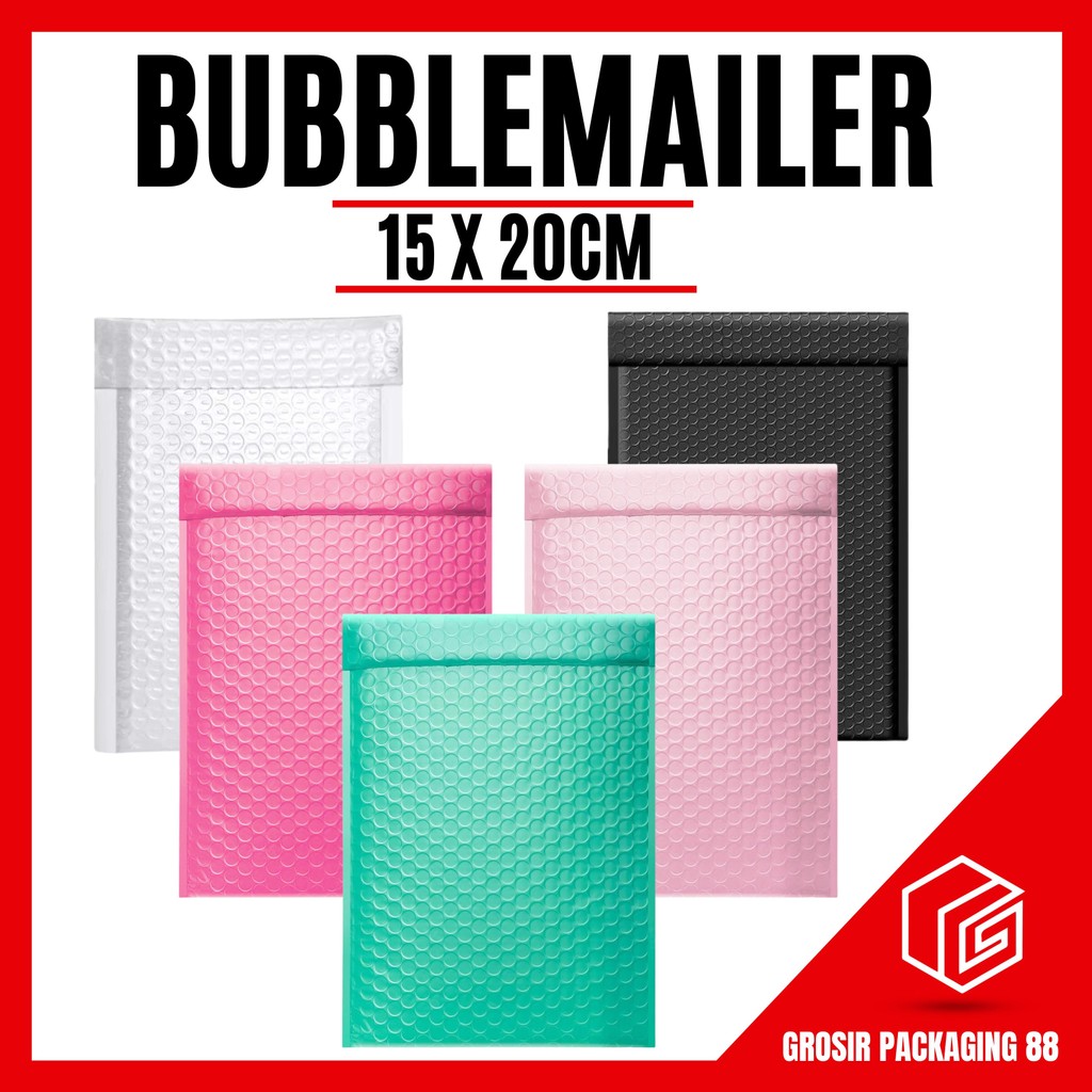 

Amplop Bubble Mailer 15x20 Cream Putih Hitam Pink Tosca Polybubble Bubblemailer Packing Online Shop