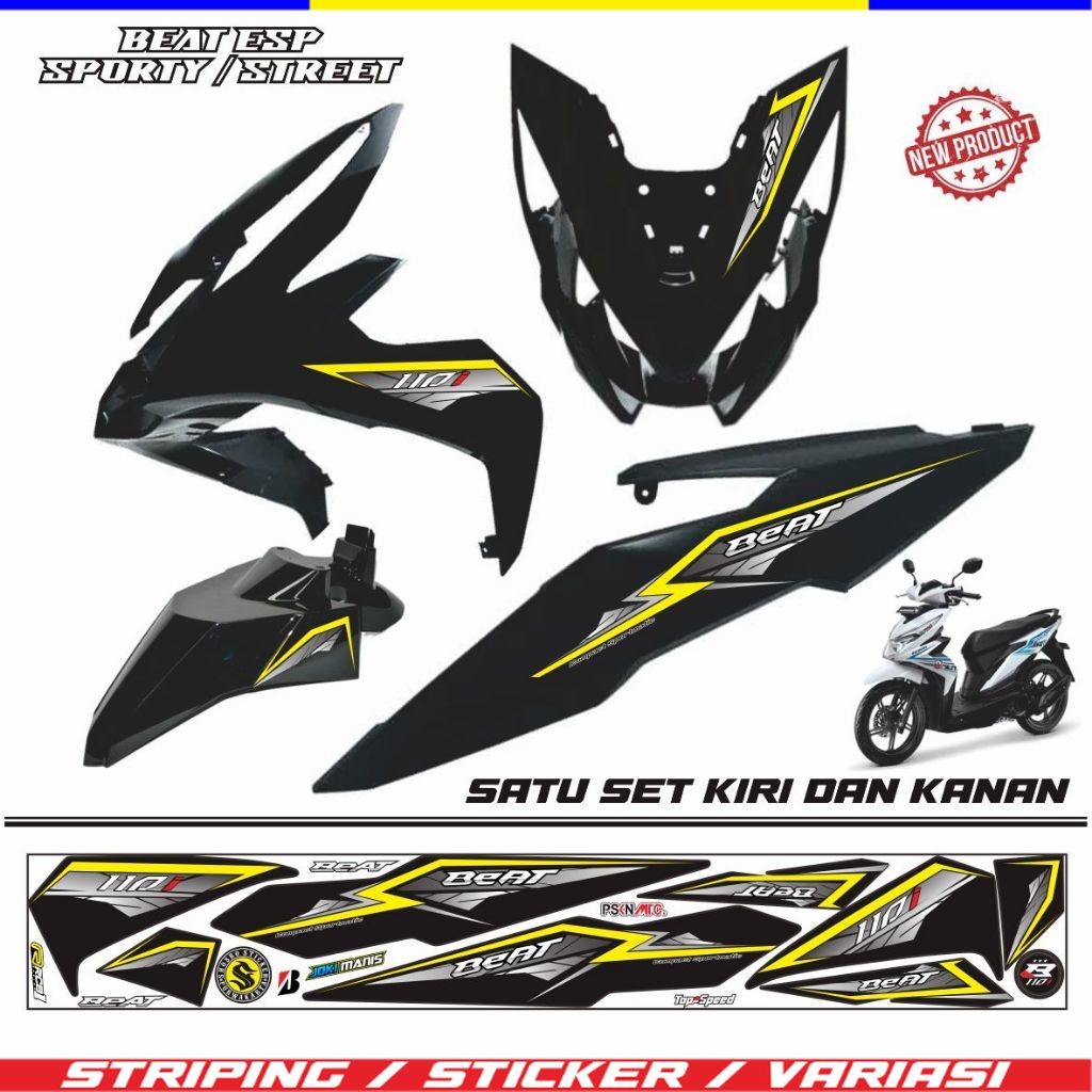 LIS STRIPING MOTOR Striping variasi lis motor beat esp 2017/ stiker beat street 2018