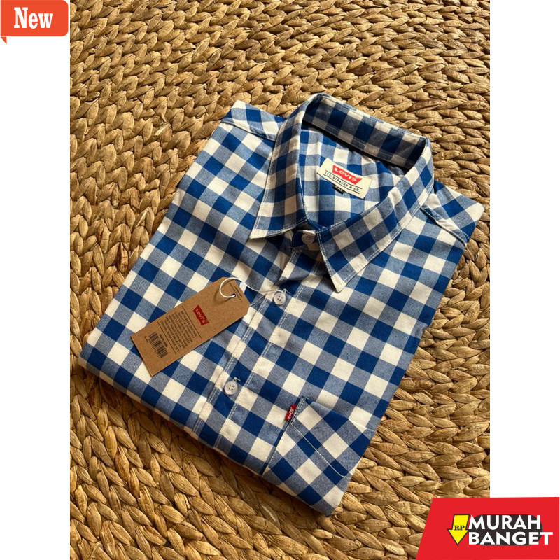 kemeja kotak kotak cowok Kemeja 501 usa original terlaris // kemeja formal lengan pendek pria// keme