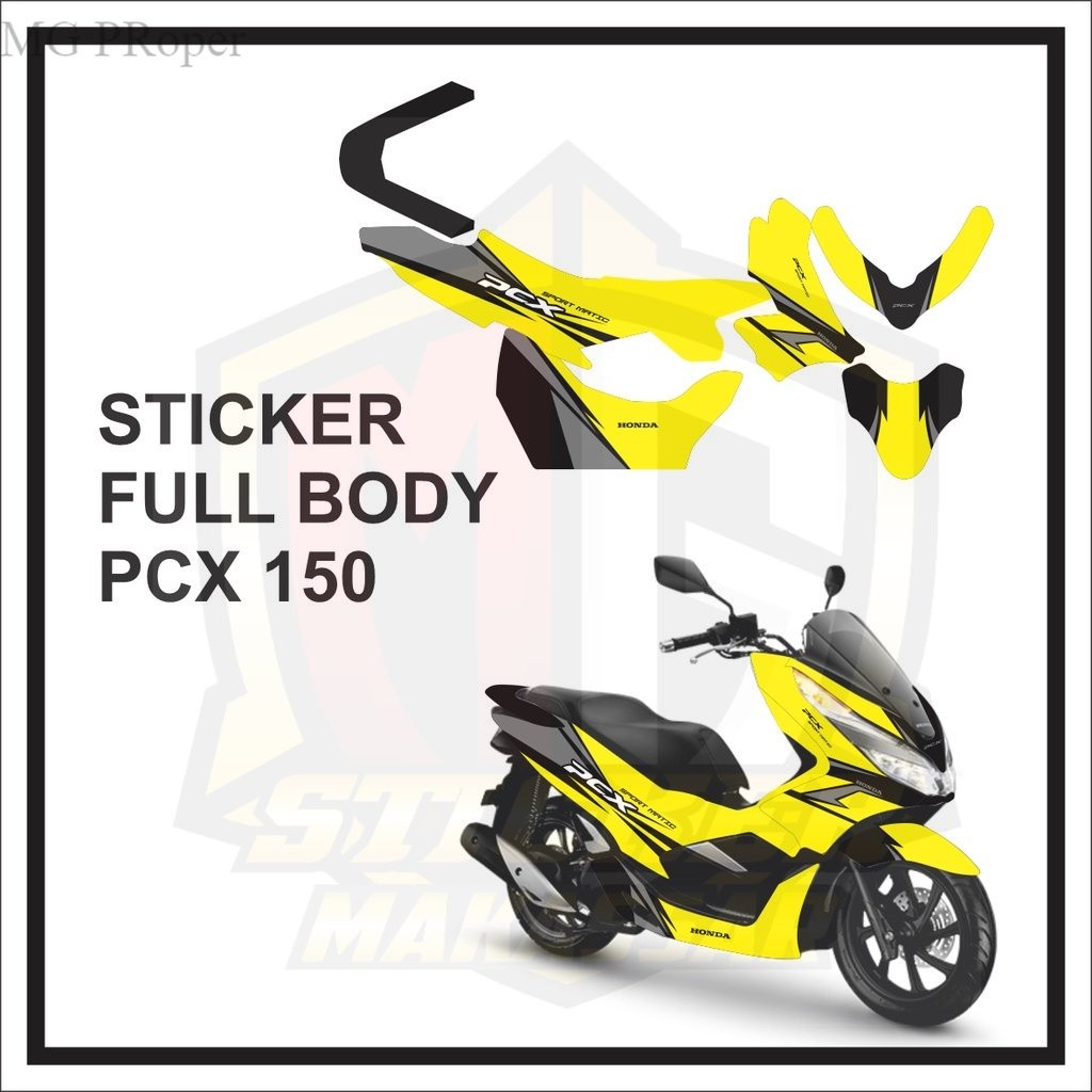 Stiker Striping Decal Setiker Seteriping  Stripping Dekal Steriping HONDA PCX 150 Full Body Fullbody