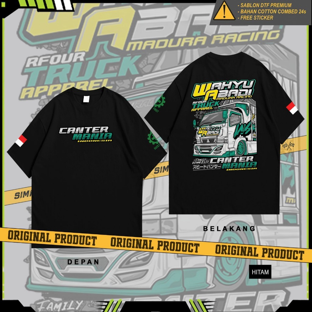 Kaos Truck Wahyu Abadi madura Racing Terbaru - Kaos Truck Oleng - Kaos Truk Oleng - Kaos Numpak Cent