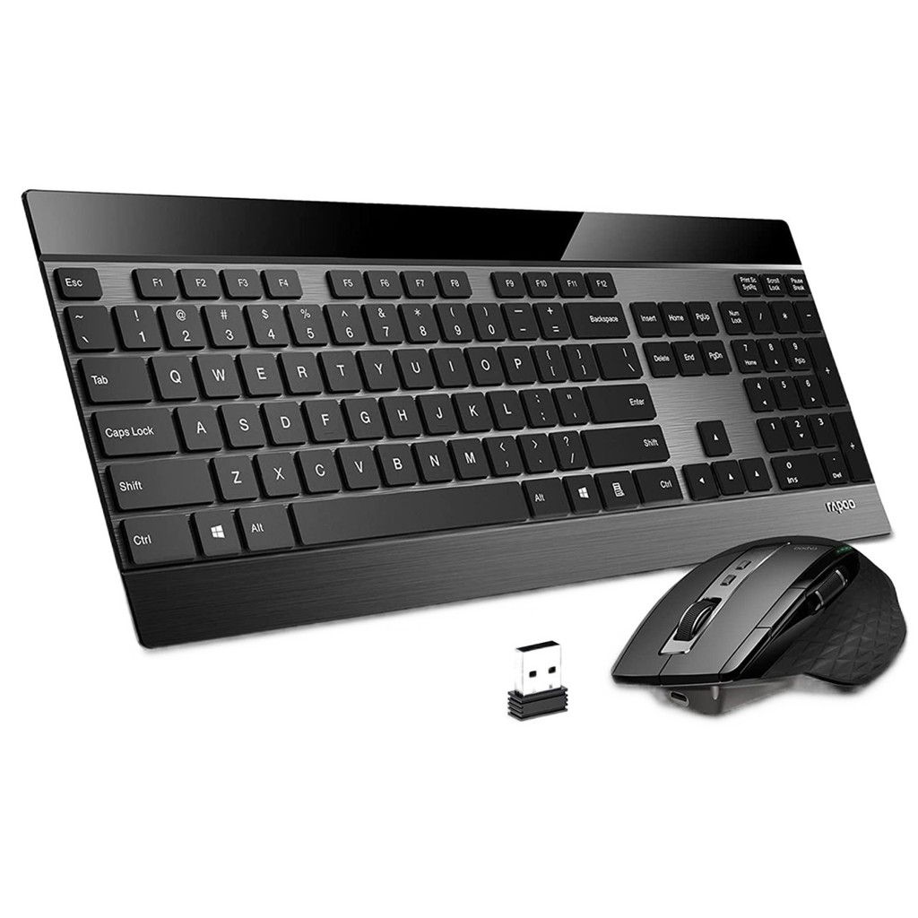 New 9900M Multi-Mode Bluetooth Wireless Keyboard and Mouse Combo Connect Up to 4 Devices Ultra-Slim 
