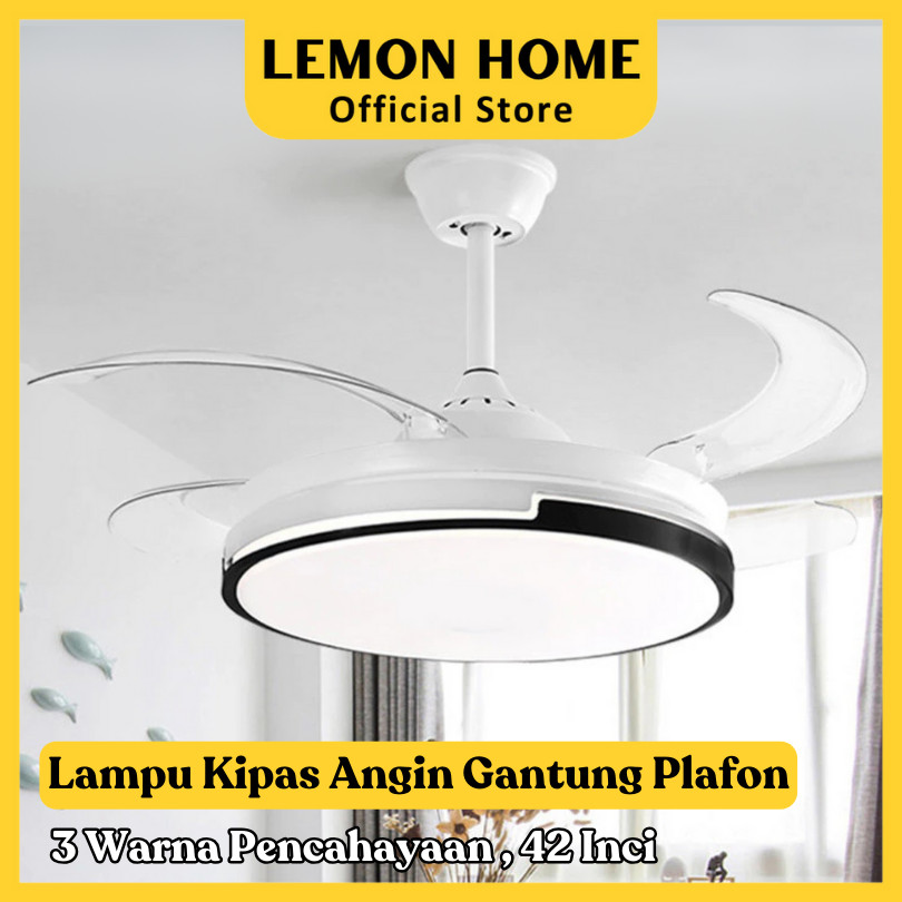Lemon Home ⭐Garansi 1 Tahun⭐ 42inch AC Lampu Kipas Angin Gantung Plafon Ruang Tamu Minimalis Mordern