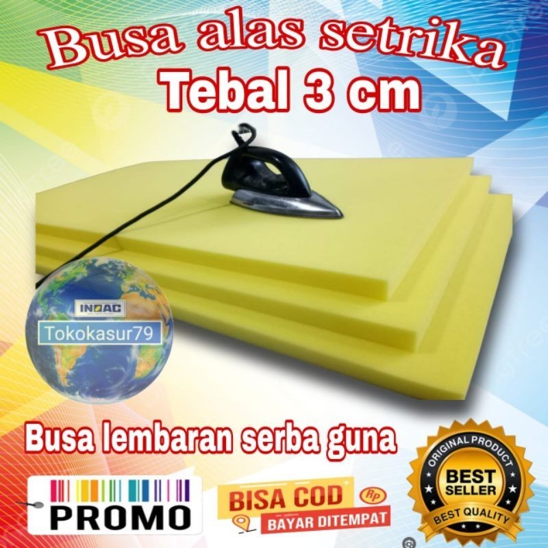 Busa lembaran 3 cm.Alas setrika busa.Busa lembaran(hanya busa saja)