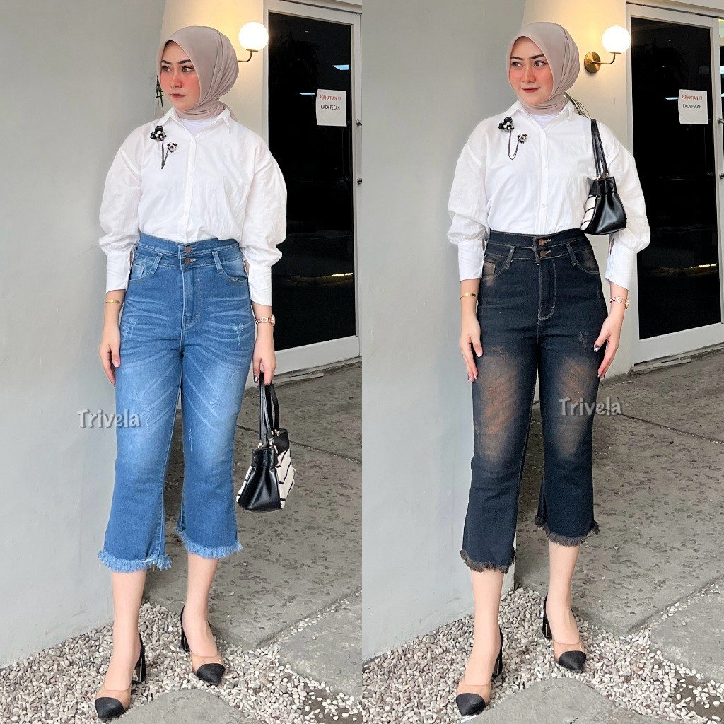 Celana Jeans 7/8 Stretch Rawis Kekinian 27-34 | NORRIN CUTBRAY 3/4 JEANS