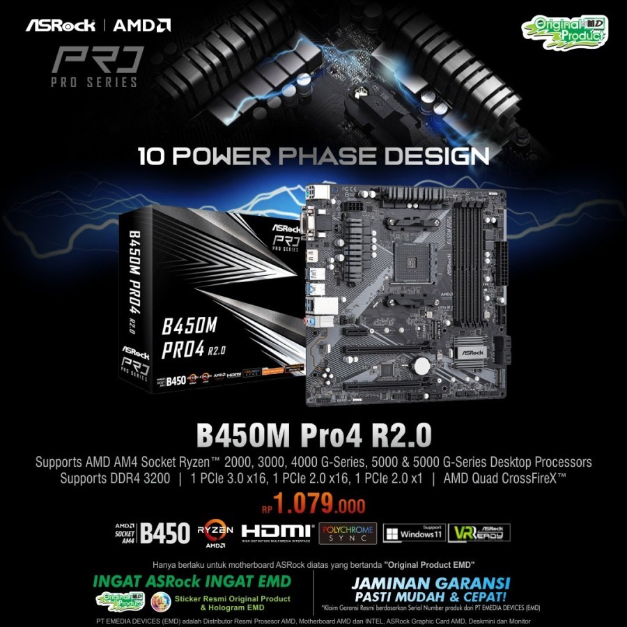 ASROCK B450M PRO4 R2.0 (Socket AM4)
