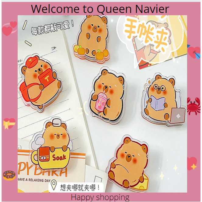 

QN - Paper klip bening motif capybara clip kertas lucu