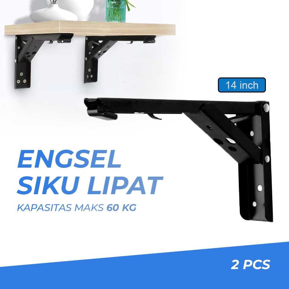 

XIDA Bracket Siku Rak Dinding Penyangga Stainless Steel 60kg 2 PCS - NED-6112