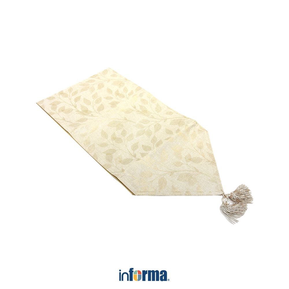 Informa Set 5 pcs Table Runner Foil Print 089 - Abu-Abu Taplak Meja Tengah Serbaguna Dekorasi Ruang 