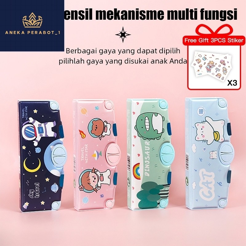 

Matougui Kotak Pensil Multifungsi Lengkap Peruncing Gunting Isolasi Penghapus Penggaris