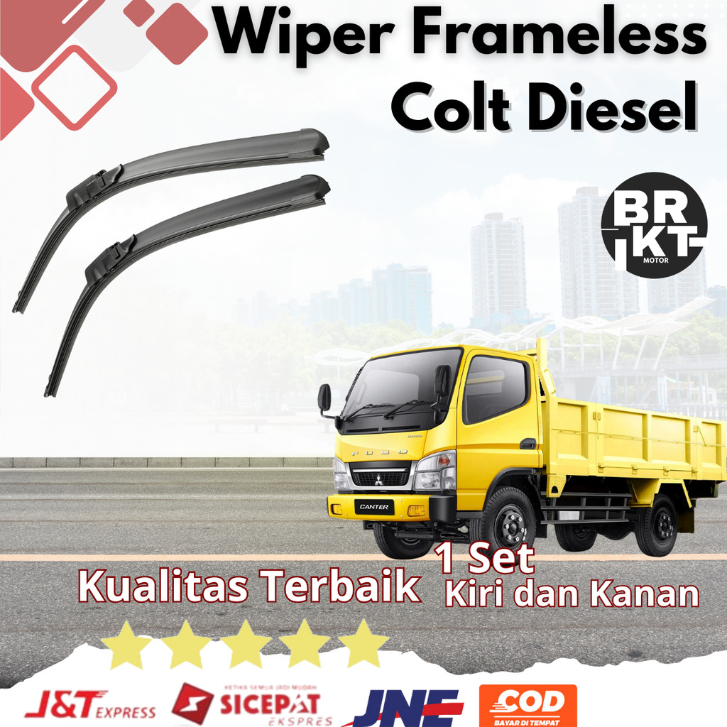 Wiper Truk Canter Colt Diesel - Wiper Mobil Truk Espasio - Wiper Mobil Truk Depan - Wiper frameless