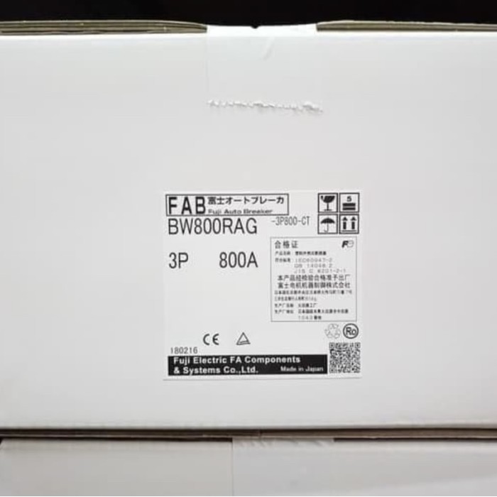 JS88 MCCB FUJI BW800RAG 3pole 700 800 Ampere 50ka - 700A