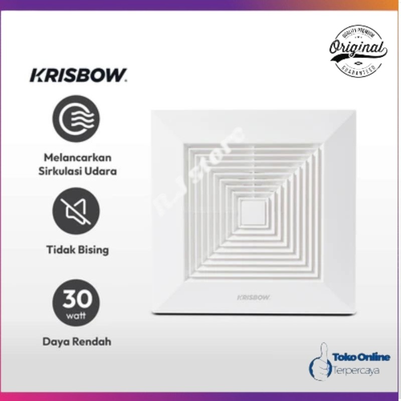 Krisbow 8 Inci Exhaust Fan Plafon/kipas hexos plafon/exhaust fan