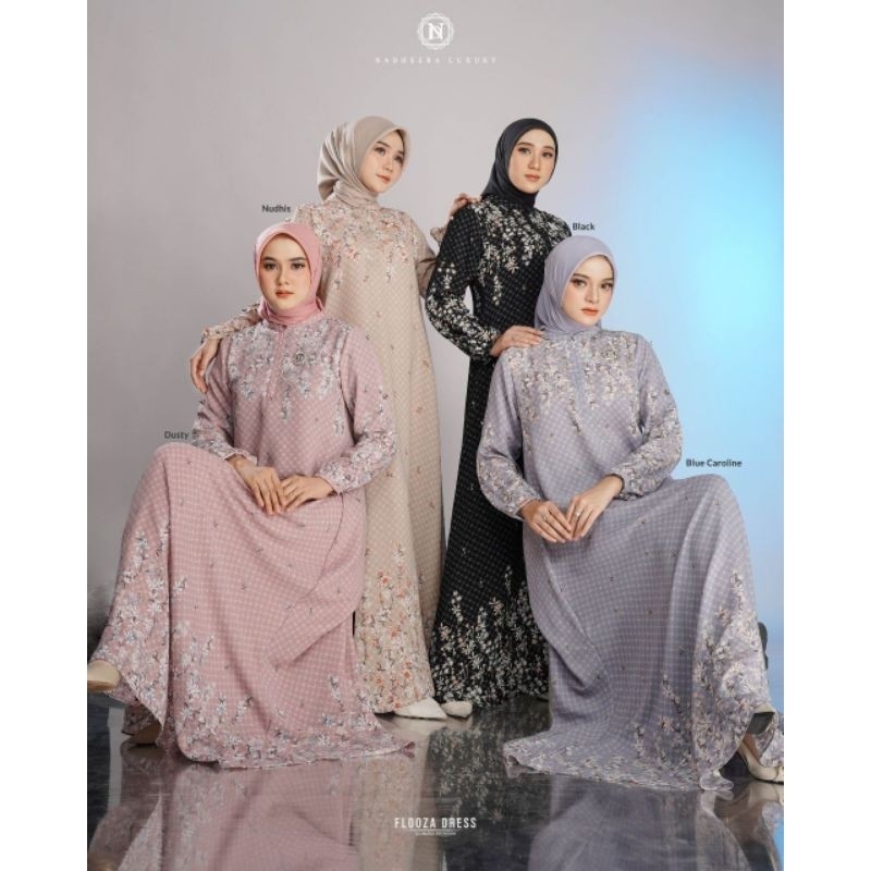 FLOOZA DRESS BY NADHEERA LUXURY/GAMIS NADHEERA LUXURY TERBARU 2024// terbaru