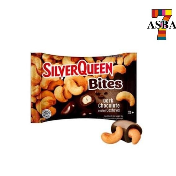 

SILVERQUEEN BITES DARK CHOCOLATE CASHEWS 30 GR