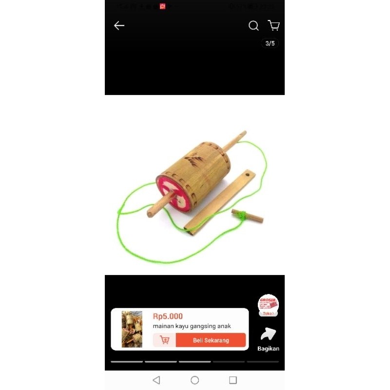 mainan anak l gangsing bambu l jaman dulu l bunyi