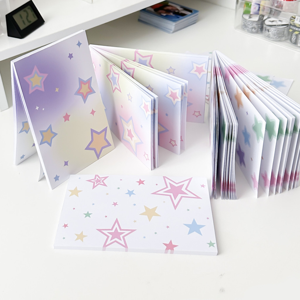 

50PCS Ins Star Sticky Notes Scrapbook Supplies Kawaii Material Paper Stationery Supplies Office Accessories For Desk Memo Pad