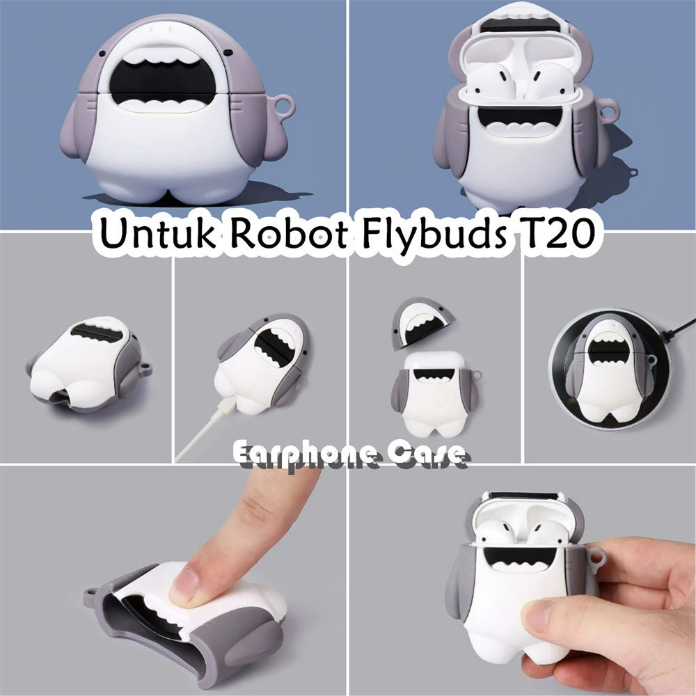 【Coco Case】Untuk Robot Flybuds T20 Case Kartun Kreatif Soft Silicone Earphone Casing NO.1