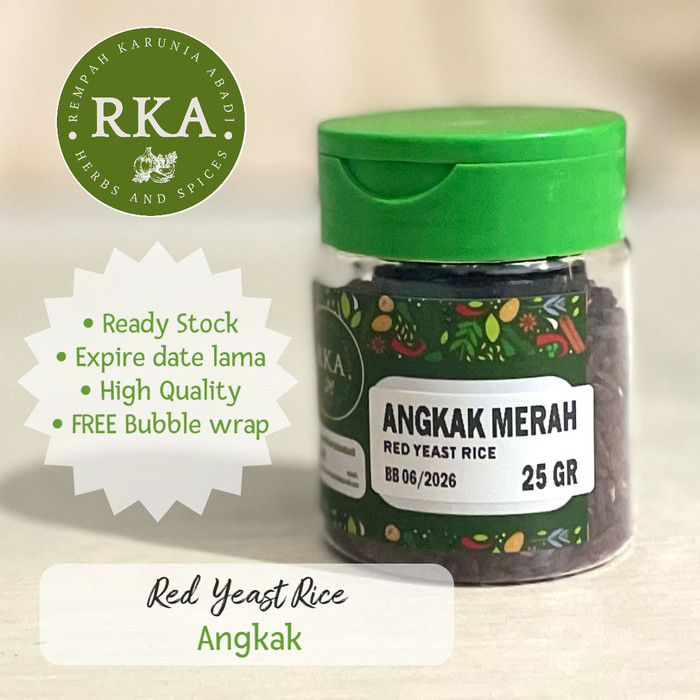 

Angkak Beras 25 gr / Angkak 25gr / Red Yeast Rice 25 gr